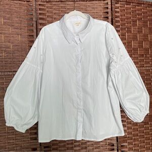 Jennifer & Grace women shirt balloon sleeves Romantic Coquette Minimalist 1X